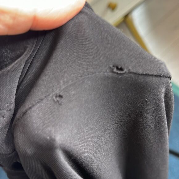 Revolve Norma Kamali Cayla Side Drape Gown in Black NWT XS FLAWED - Picture 10 of 10